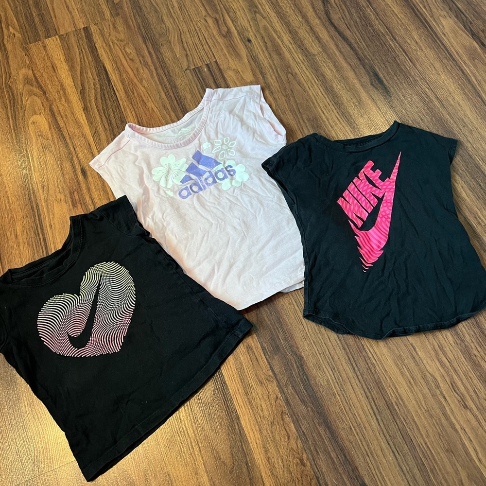 LOT Toddler Shirts, 3T, 2 Nike and 1 Adidas